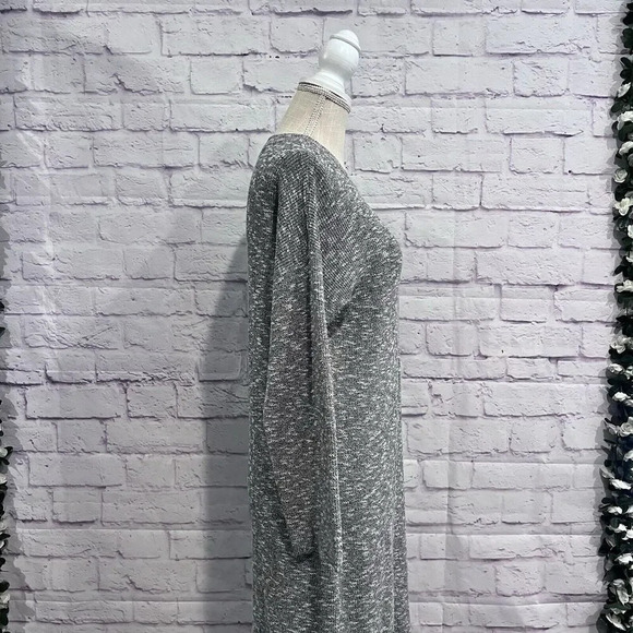 Madewell Gray Drop Shoulder Midi Sweater‎ Dress Size Medium Long Sleeve Stretch - Picture 8 of 13